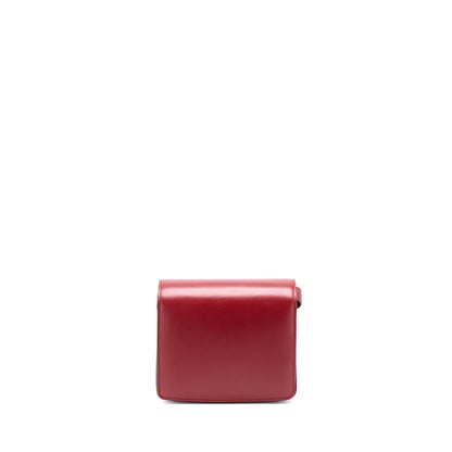 Celine Small Classic Box Purse Calfskin Red