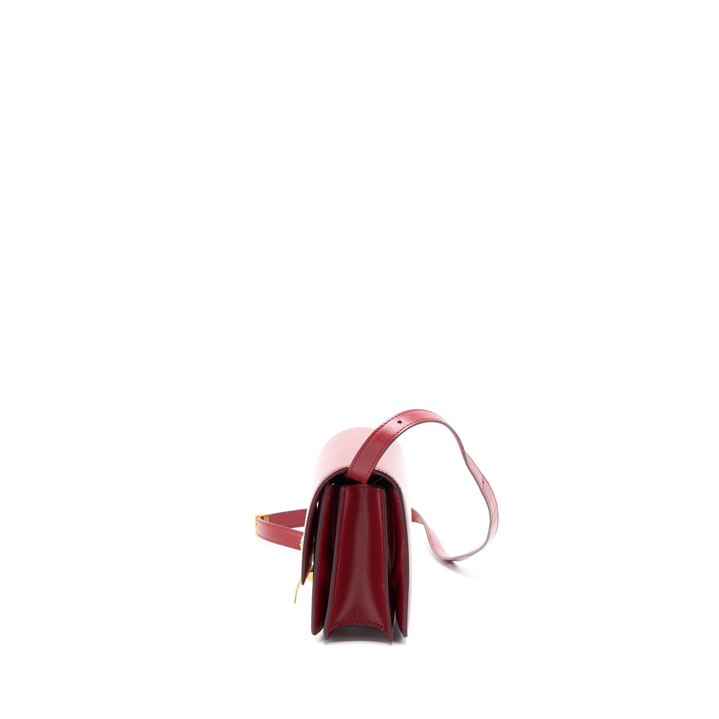 Celine Small Classic Box Purse Calfskin Red