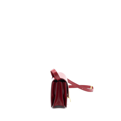 Celine Small Classic Box Purse Calfskin Red