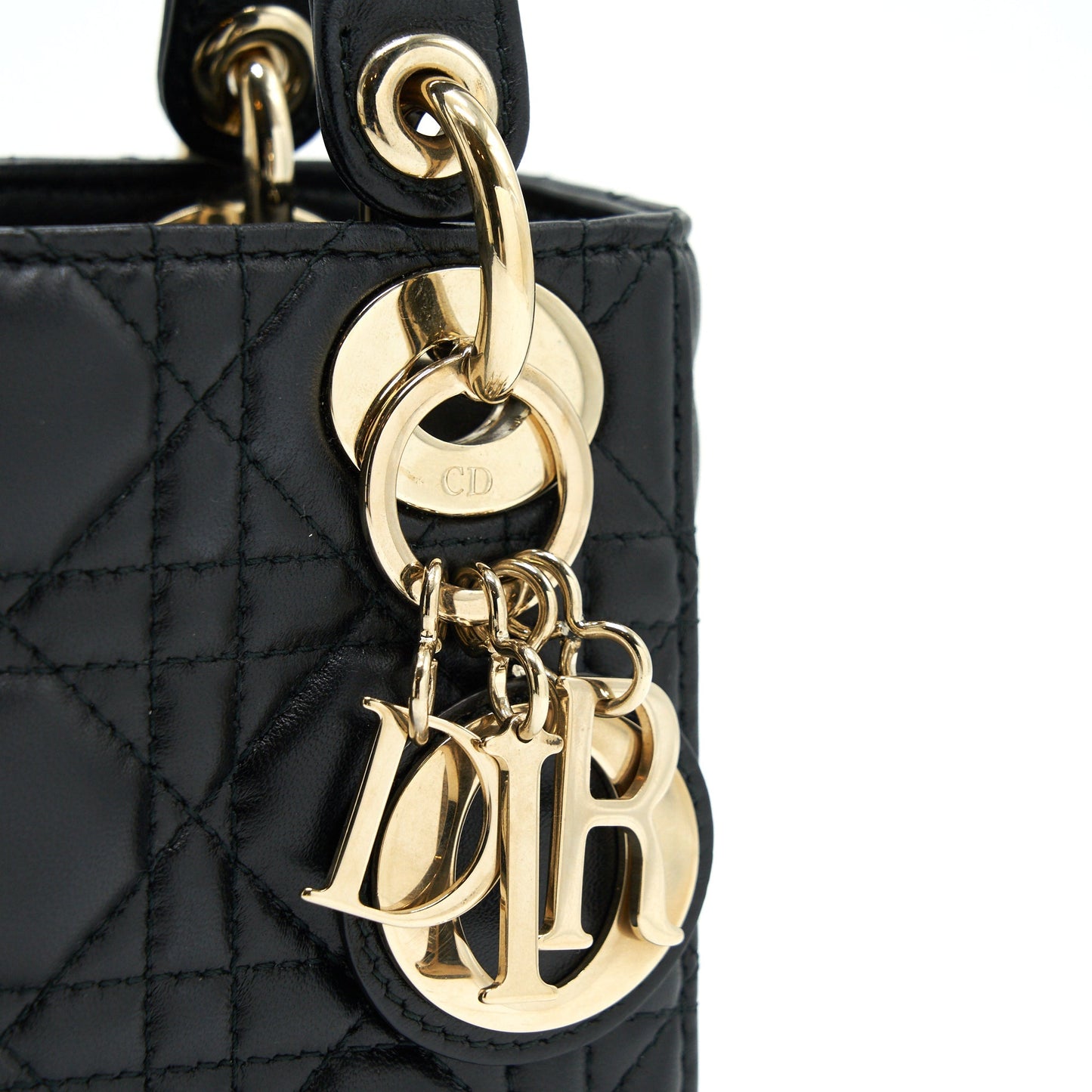 Dior mini Lady Dior Lambskin black with GHW
