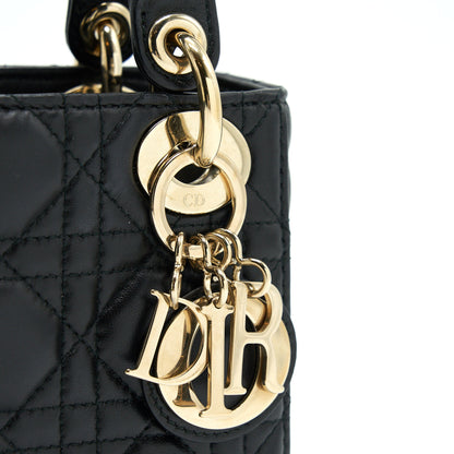 Dior mini Lady Dior Lambskin black with GHW