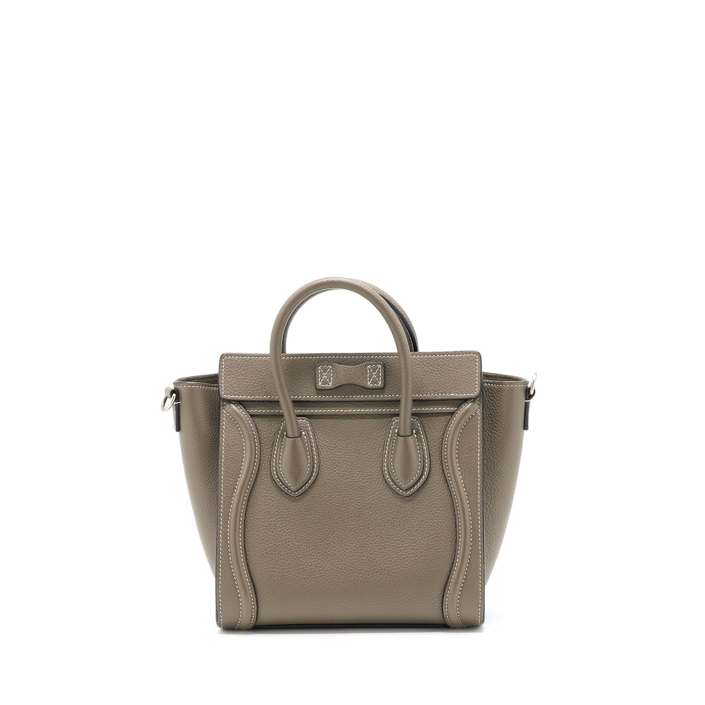 Celine Nano Luggage Purse Calfskin Grey