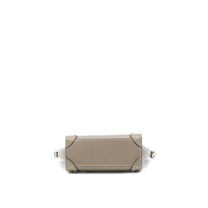 Celine Nano Luggage Purse Calfskin Grey