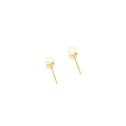 Dior Logo Dropped Earring Pearl/Crystal Gold Tone