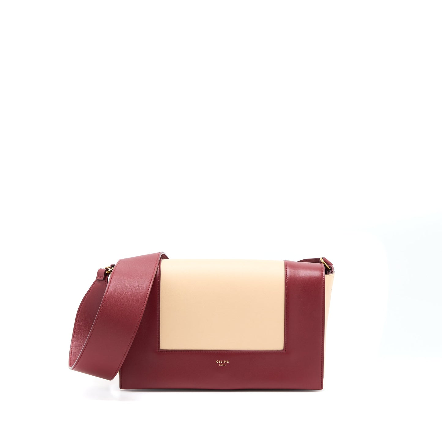 Celine Frame Purse Calfskin Ruby/Nude