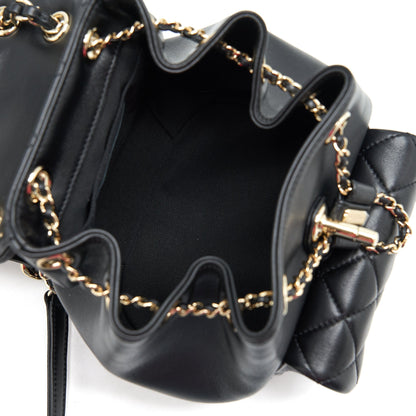 Chanel Duma Mini Backpack Lambskin Black LGHW(Microchip)