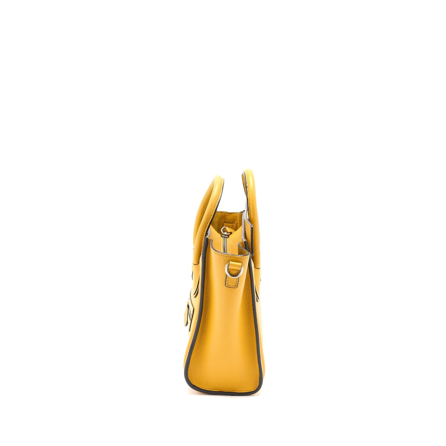 Celine Nano Luggage Purse Calfskin Yellow