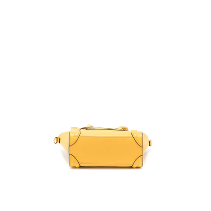 Celine Nano Luggage Purse Calfskin Yellow