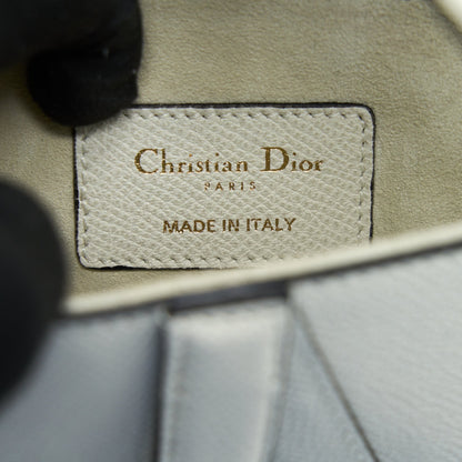 CHRISTIAN DIOR SMALL SADDLE BAG WHITE GHW