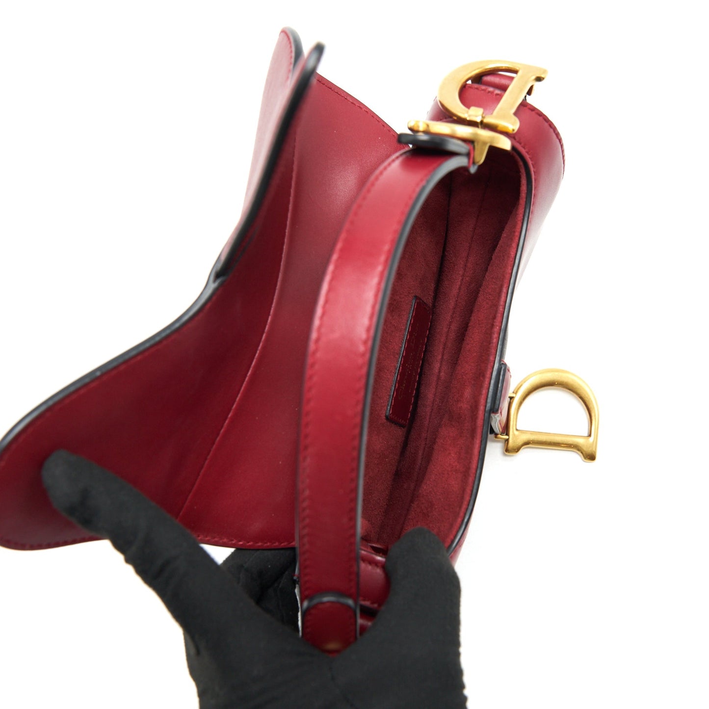 Dior Mini Dior Saddle Purse Red