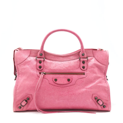 Balenciaga Classic City Purse Pink Ruthenium Hardware