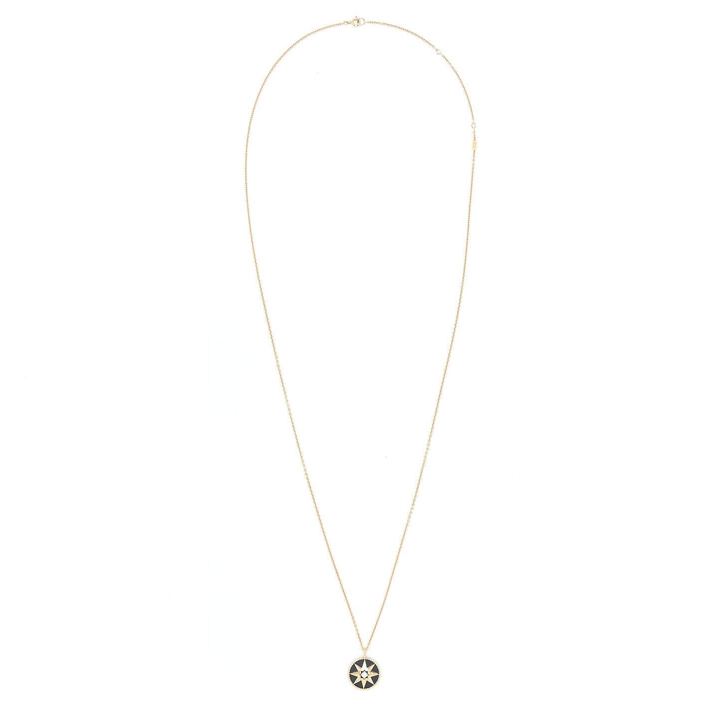 Dior Large Rose Des Vents Medallion Rose Gold With Diamond And Onyx