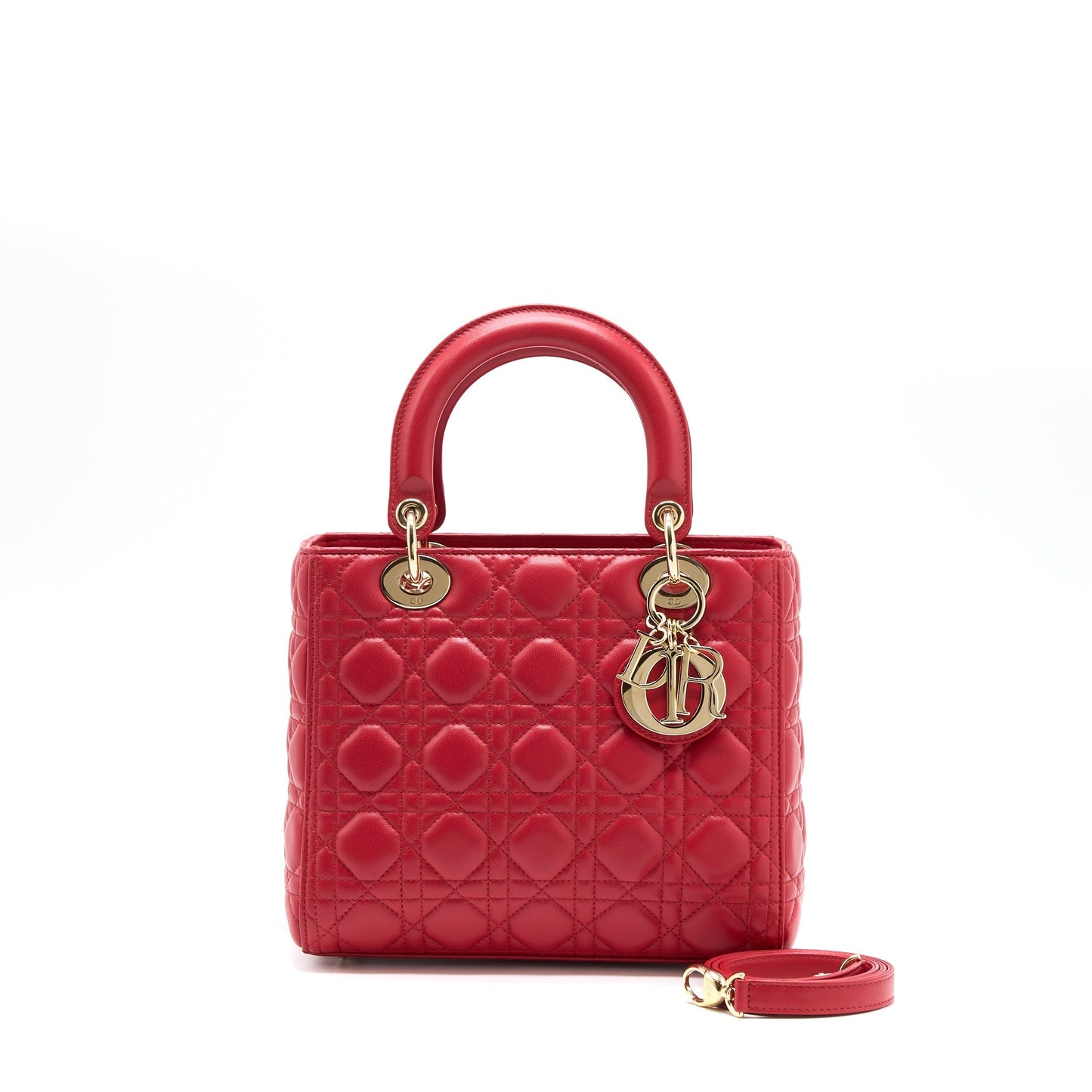 Dior Medium Lady Dior Lambskin Red