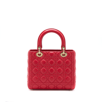Dior Medium Lady Dior Lambskin Red