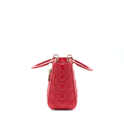Dior Medium Lady Dior Lambskin Red