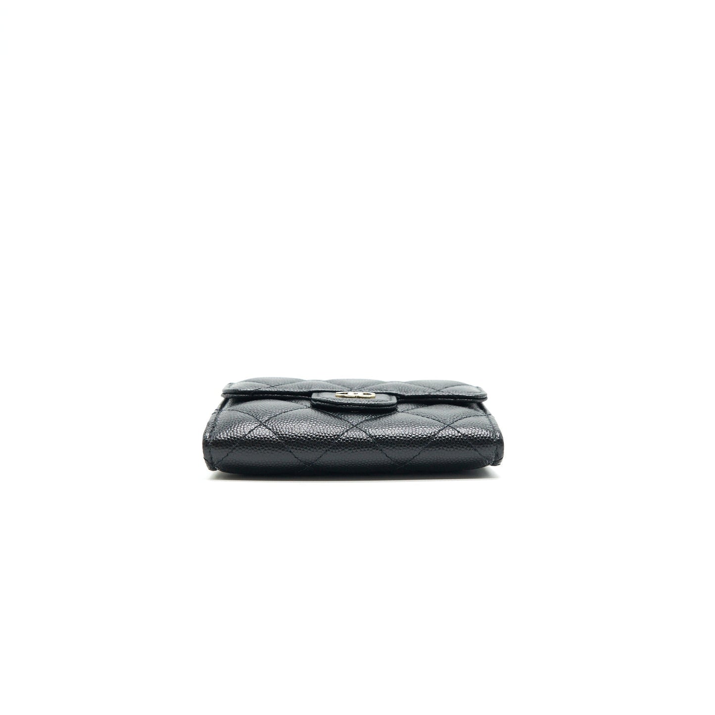 Chanel Classic Card Holder with Chain black LGHW Serial 30