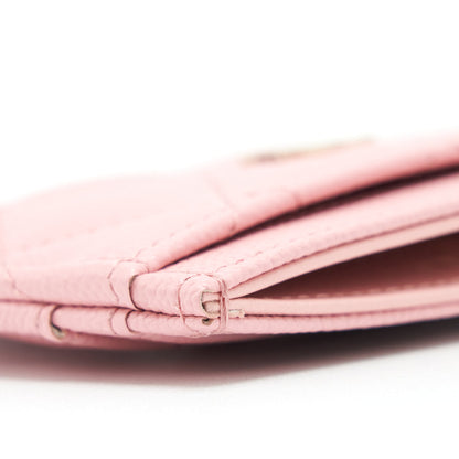 Chanel Classic Card Holder Caviar Pink LGHW