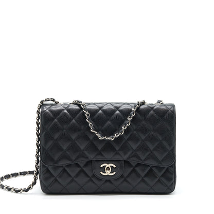 Chanel Jumbo Single Flap Bag Caviar Black SHW