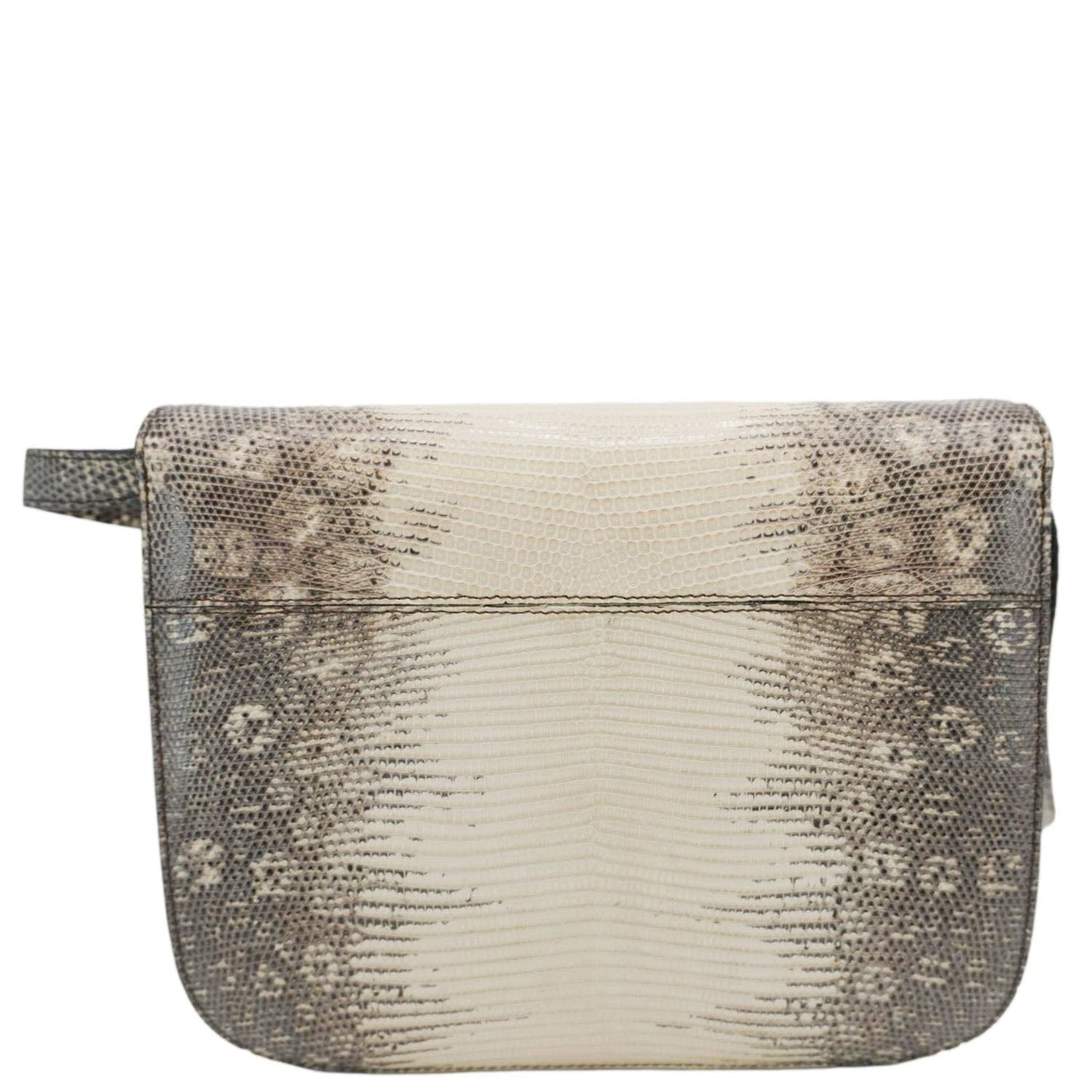CELINE Classic Box Medium Lizard Leather Shoulder Bag Natural