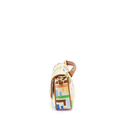 Fendi Baguette Purse in Motif Canvas Multicolour