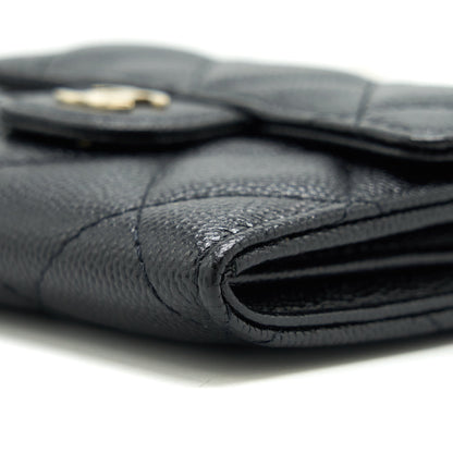Chanel Classic Card holder with Chain Caviar black LGHW