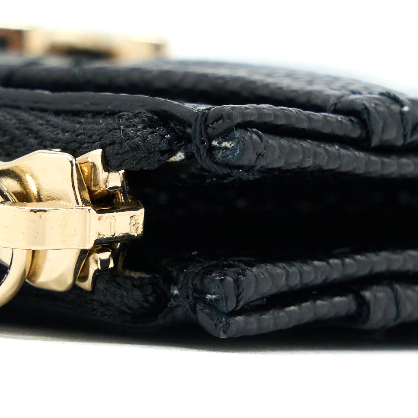 Chanel 23C Zipper Card Holder Caviar Black LGHW (Microchip)