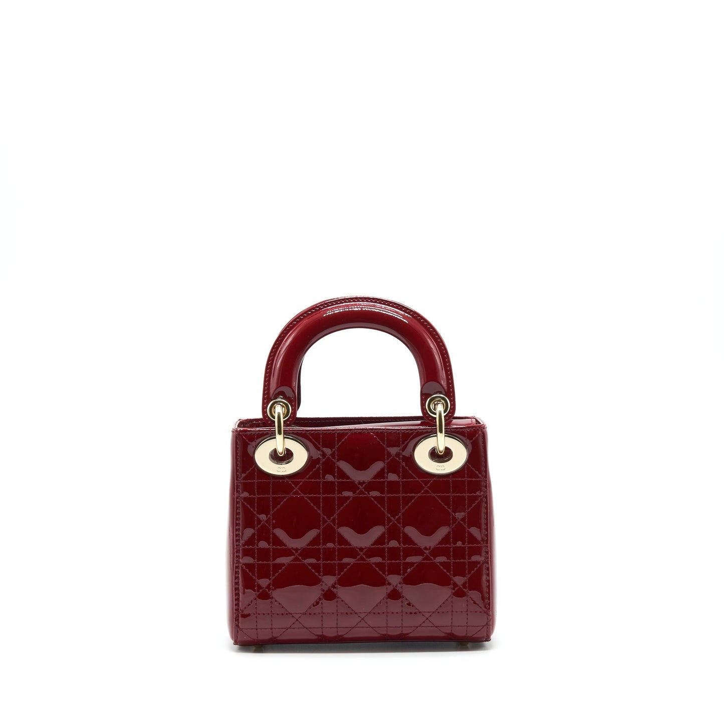 Dior lady Dior mini patent red