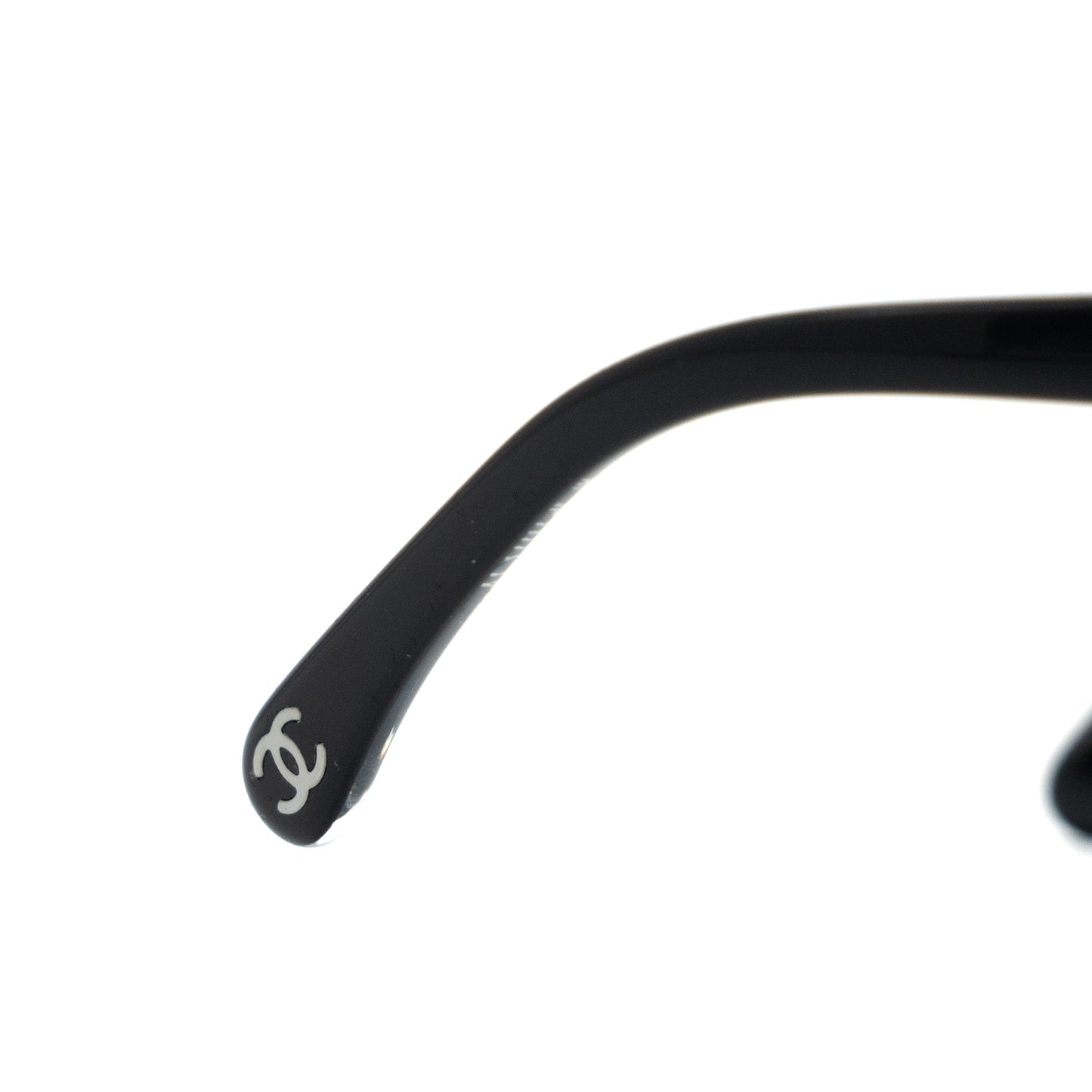 Chanel Sunglasses Black ilver Chain Decoration