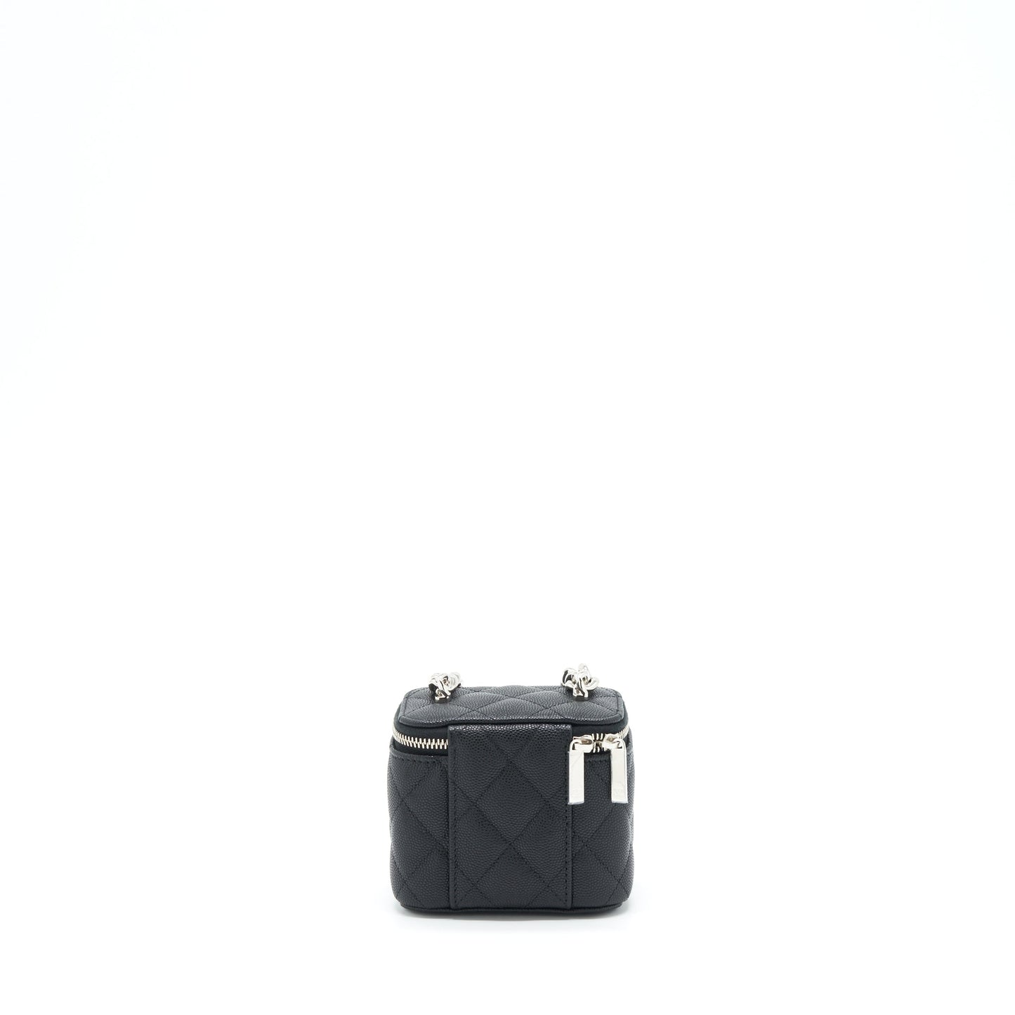 Chanel 22S mini vanity with giant chain caviar black HW