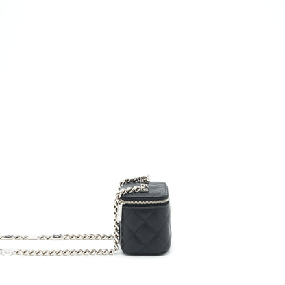 Chanel 22S mini vanity with giant chain caviar black HW