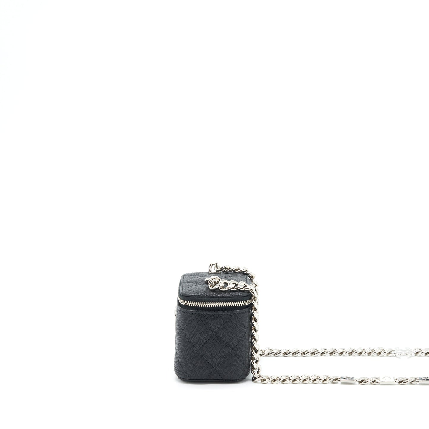 Chanel 22S mini vanity with giant chain caviar black HW