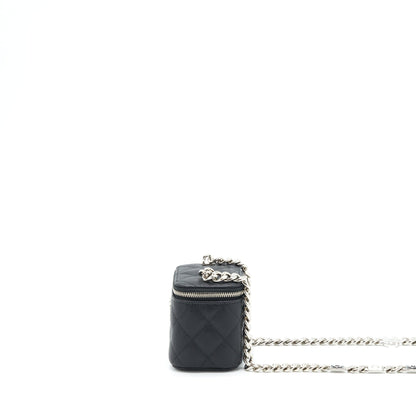 Chanel 22S mini vanity with giant chain caviar black HW