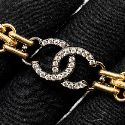 Chanel CC Chain Bracelet Crystal Multicolour Tone