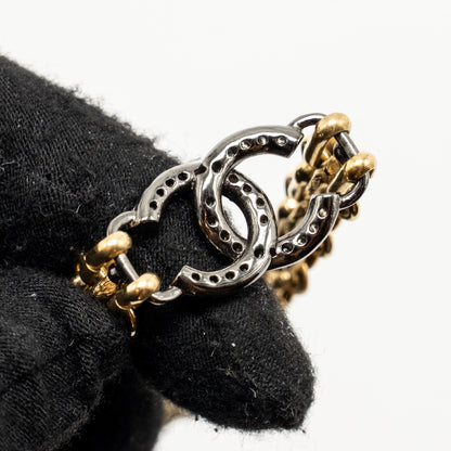 Chanel CC Chain Bracelet Crystal Multicolour Tone