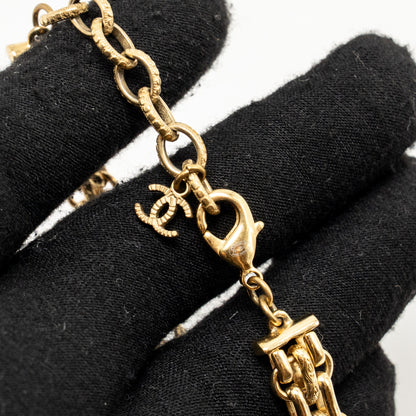Chanel CC Chain Bracelet Crystal Multicolour Tone