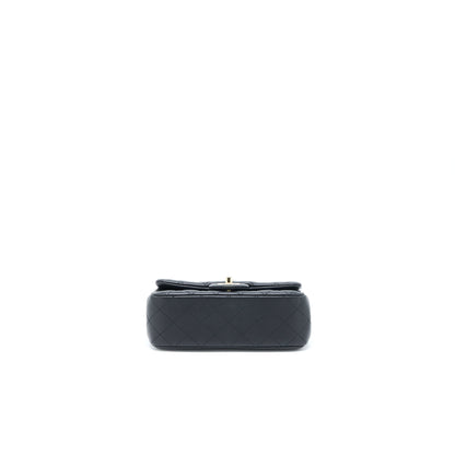 Chanel 23C Pearl Crush Mini Rectangular Flap Bag Lambskin Black LGHW (Microchip)
