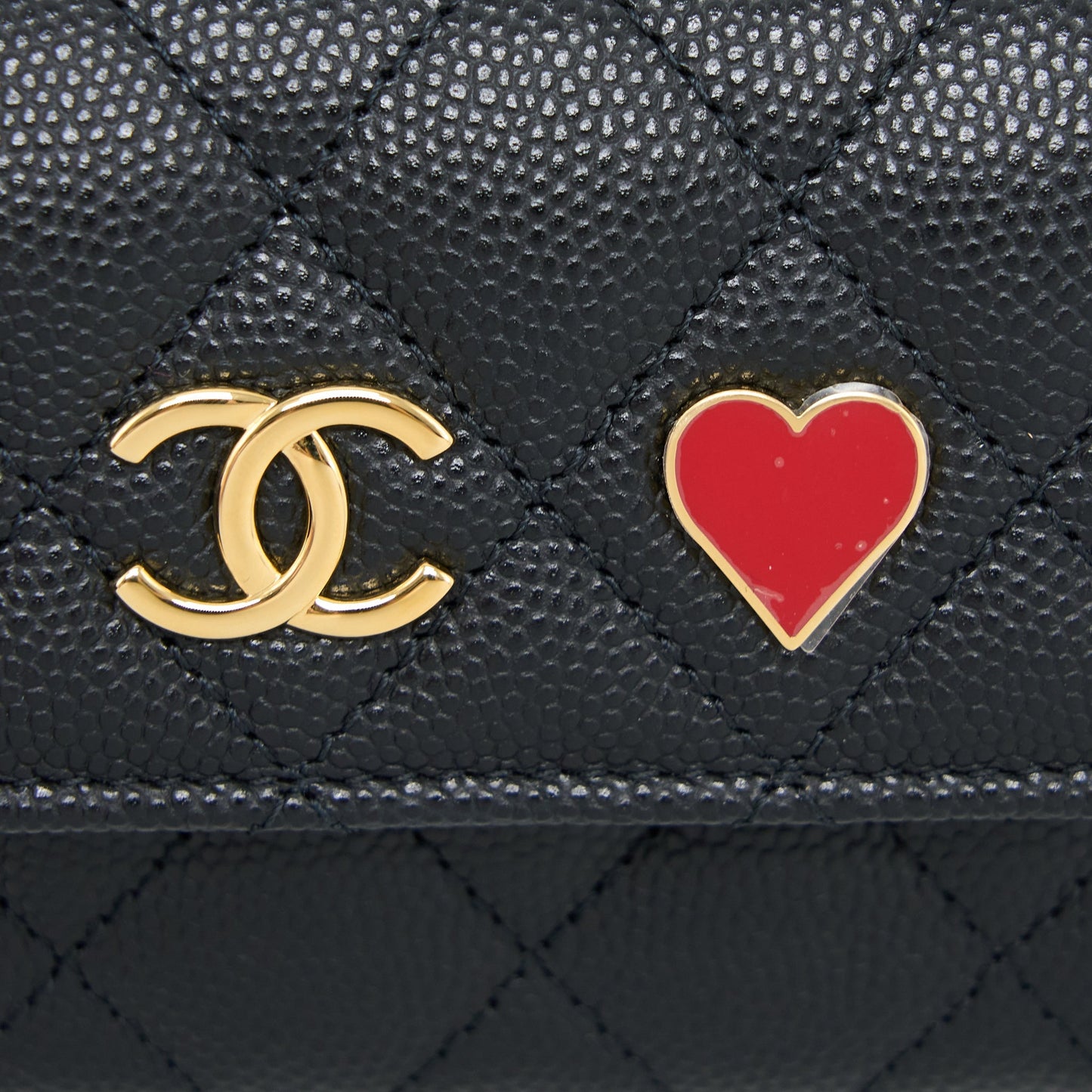 Chanel 23C Limited Edition Card Holder Caviar Black GHW (Microchip)