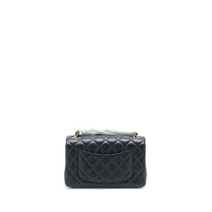Chanel Mini Rectangular Flap Bag Lambskin Black LGHW (Microchip)