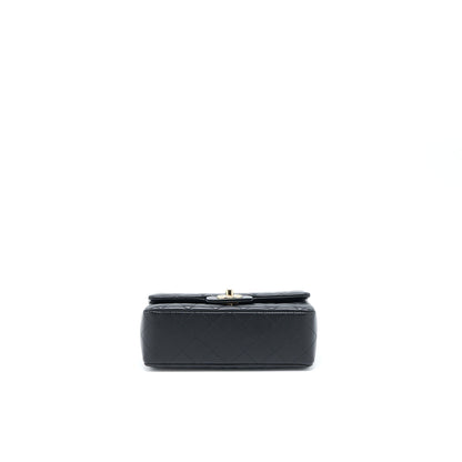 Chanel Mini Rectangular Flap Bag Lambskin Black LGHW (Microchip)