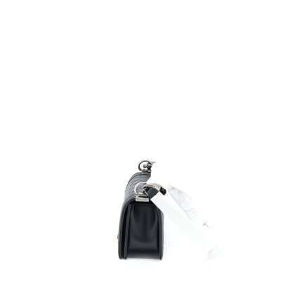 Chanel Small Boy Bag Caviar Black Ruthenium SHW (Microchip)
