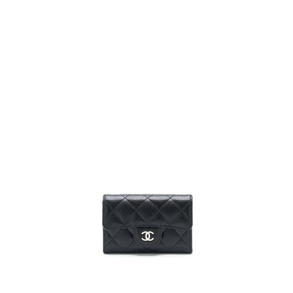 Chanel Classic Flap Card Holder Caviar Black SHW