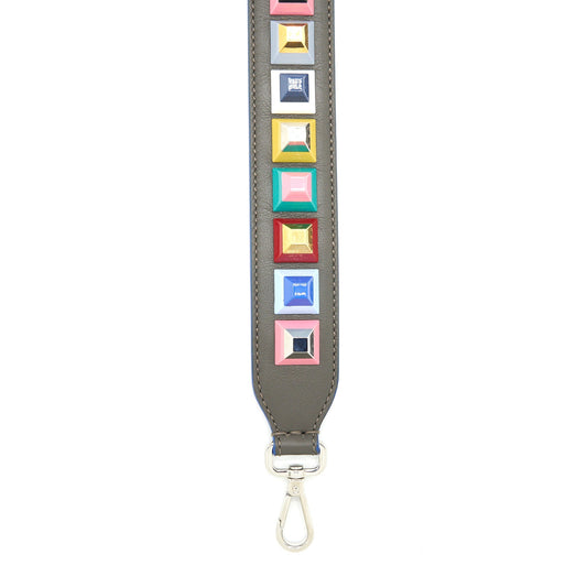 Fendi Studded Leather Purse strap Multicolour