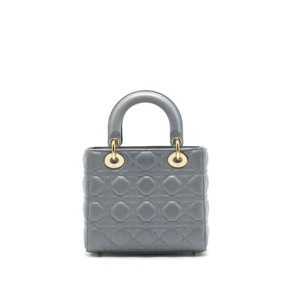 Christian Dior small Lady Dior Lambskin Grey