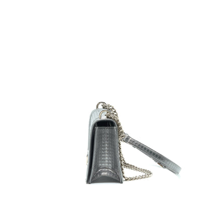 Dior Medium Diorama Metallic Silver