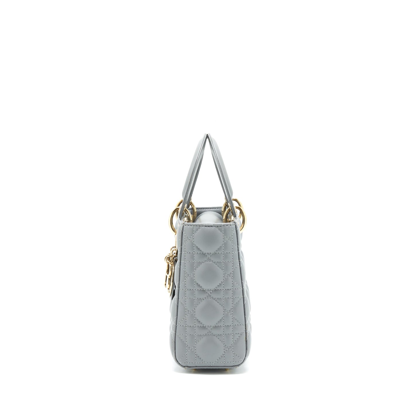 Christian Dior small Lady Dior Lambskin Grey