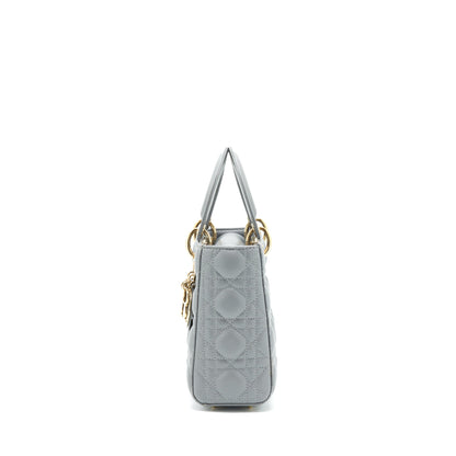 Christian Dior small Lady Dior Lambskin Grey