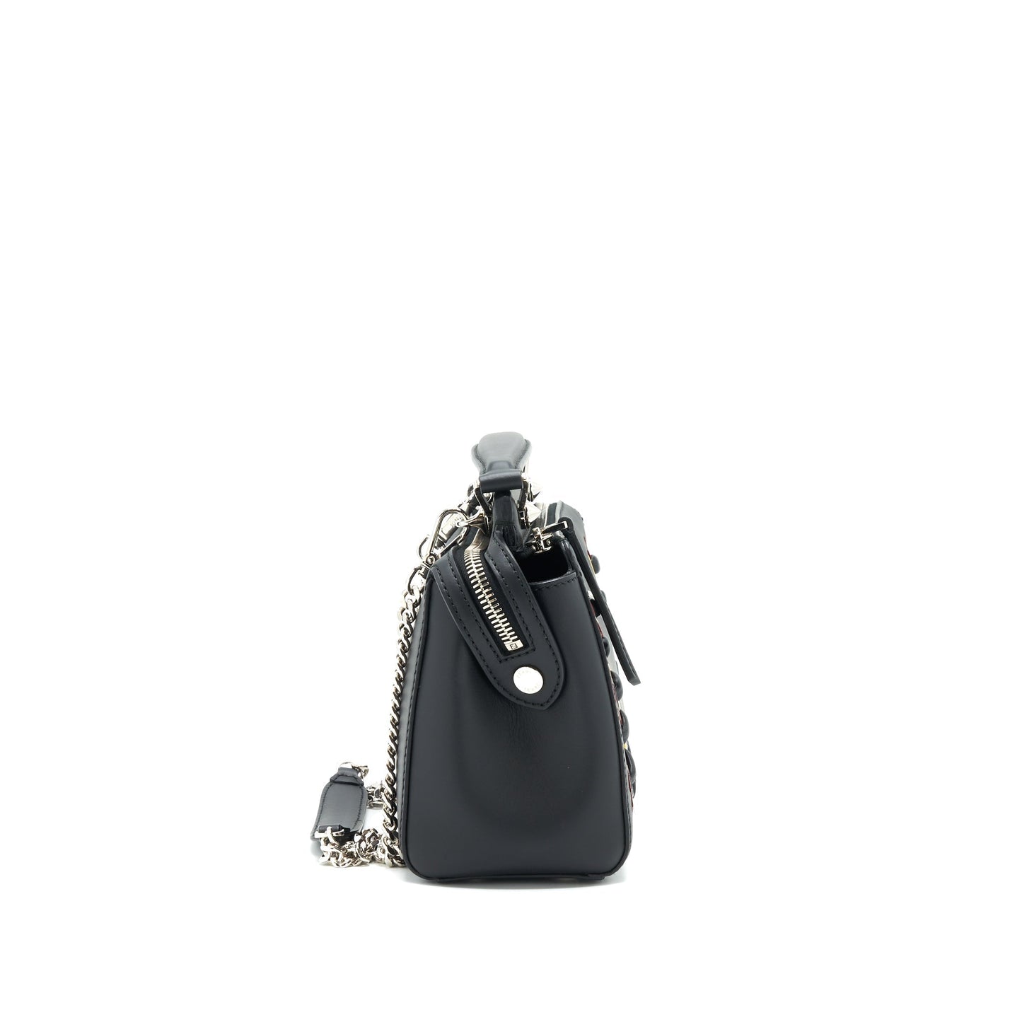 Fendi Dotcom Mini Purse Black with Stitch Details