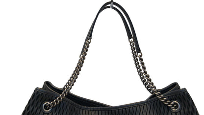 CHANEL Calfskin Laser Cut Perforated CC Tote Black
