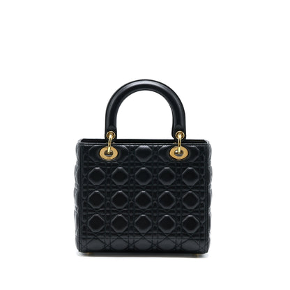 Dior Medium Lady Dior Lambskin Black