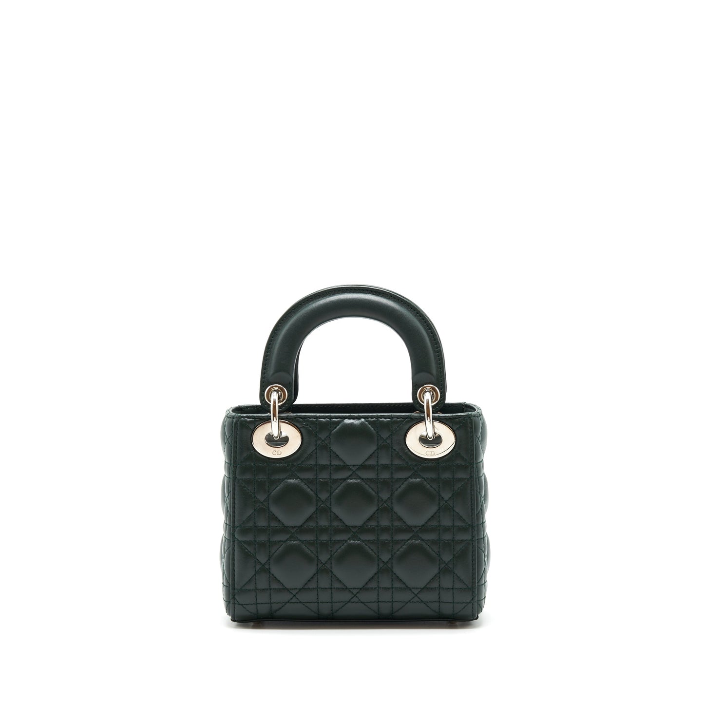 Dior mini Lady Dior lambskin Dark Green